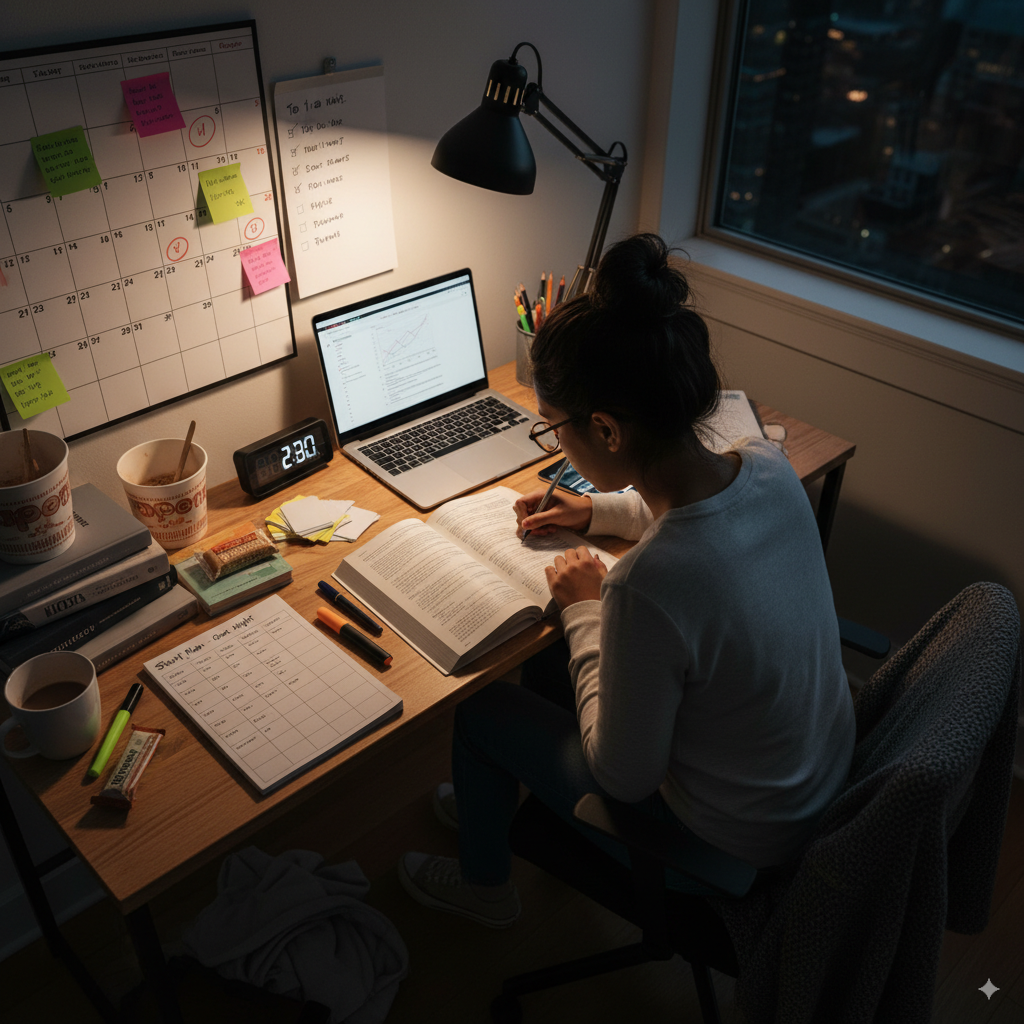 Managing Time: The One-Night Study Schedule 