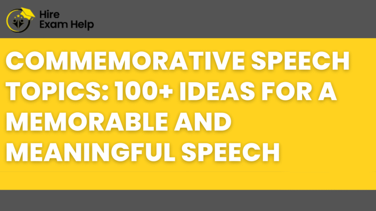 commemorative speech topics